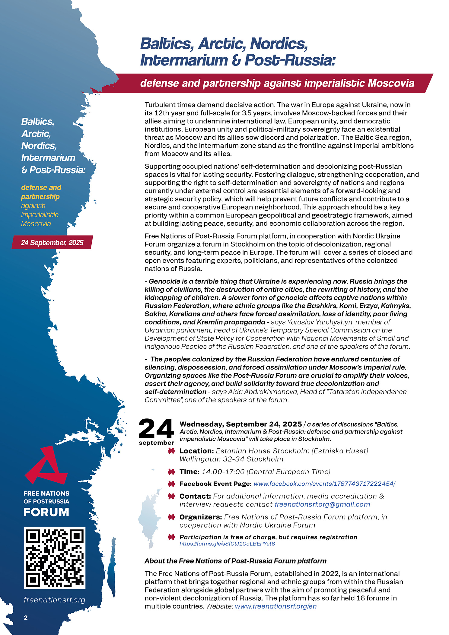 Event program - FNFPF2025 Sweden