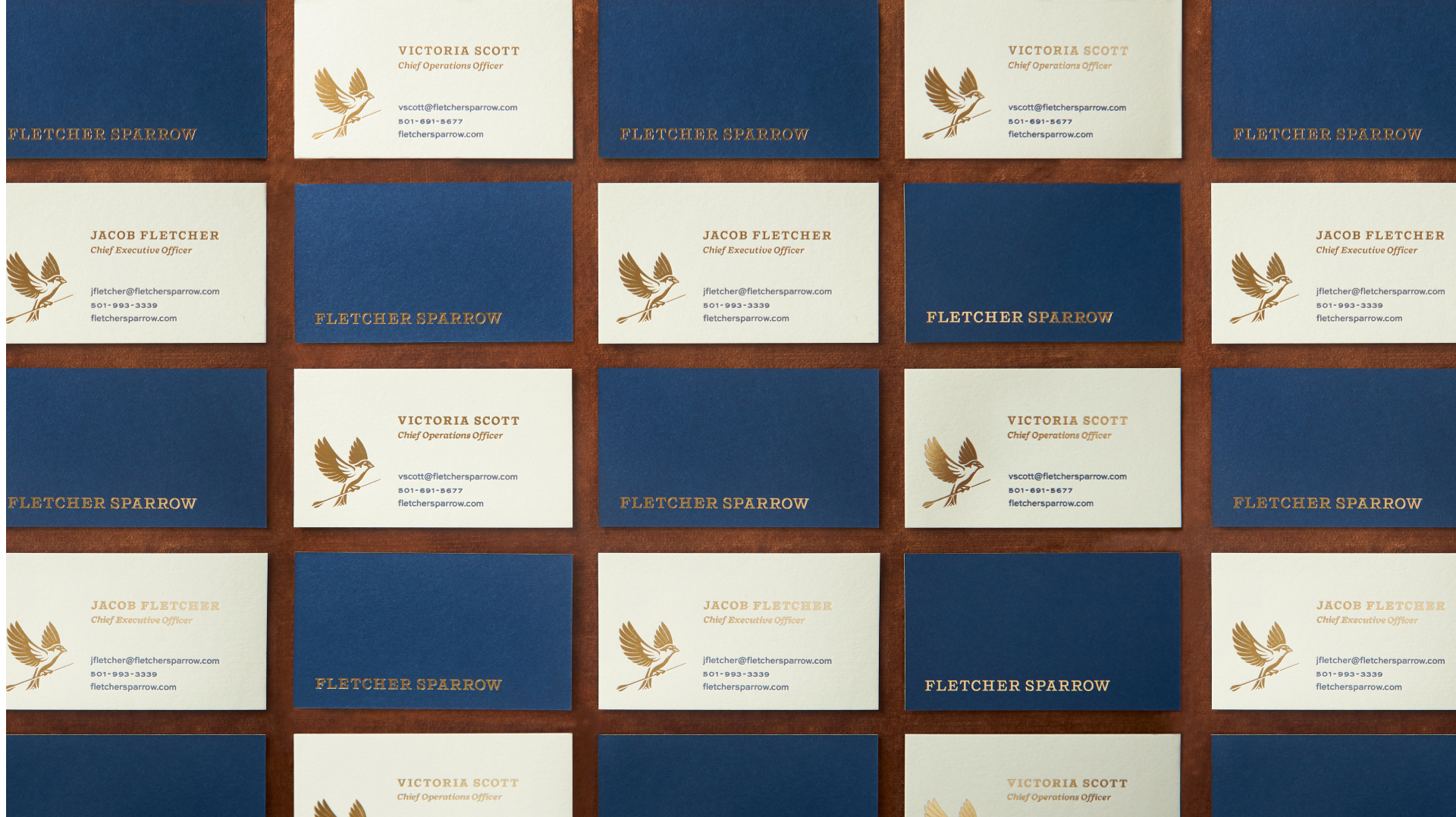Fletcher Sparrow Capital Management Hedge Fund, Premium Business Collateral, Business Card and Stationery Design.