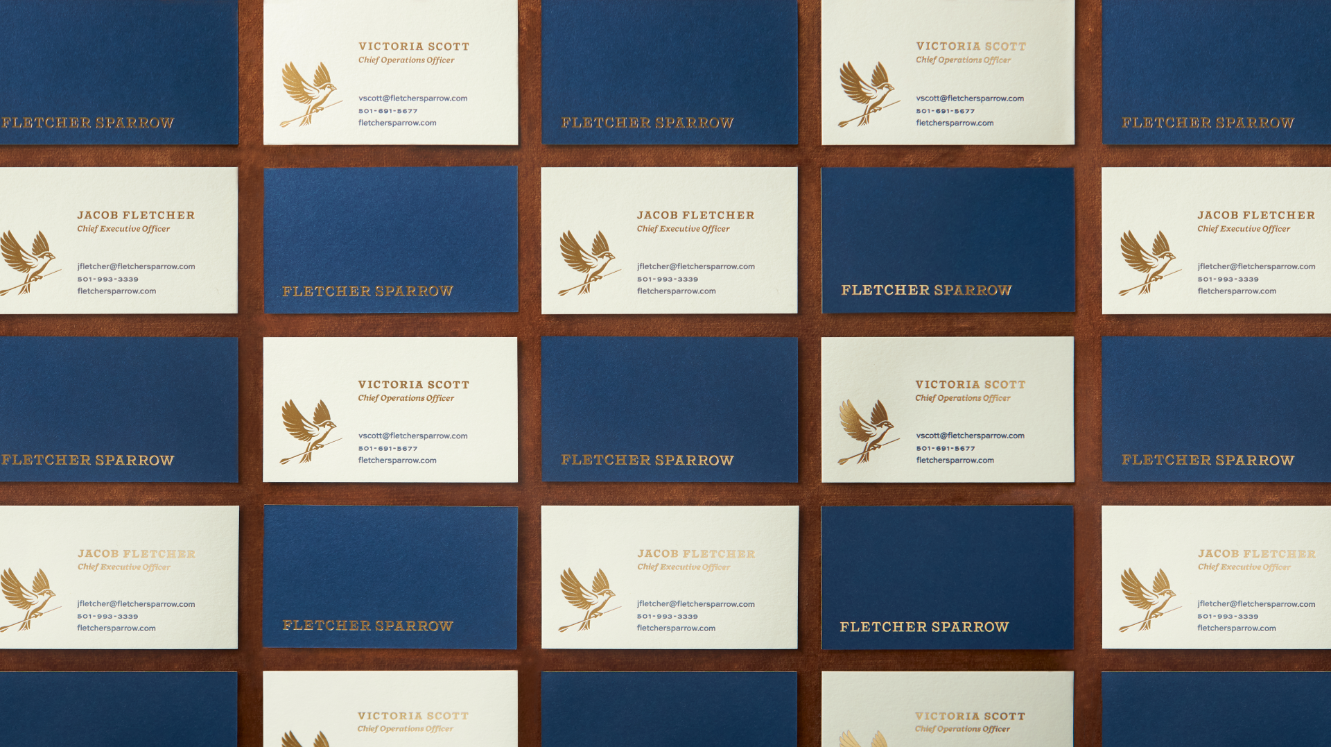 Fletcher Sparrow Capital Management Hedge Fund, Premium Business Collateral, Business Card and Stationery Design.