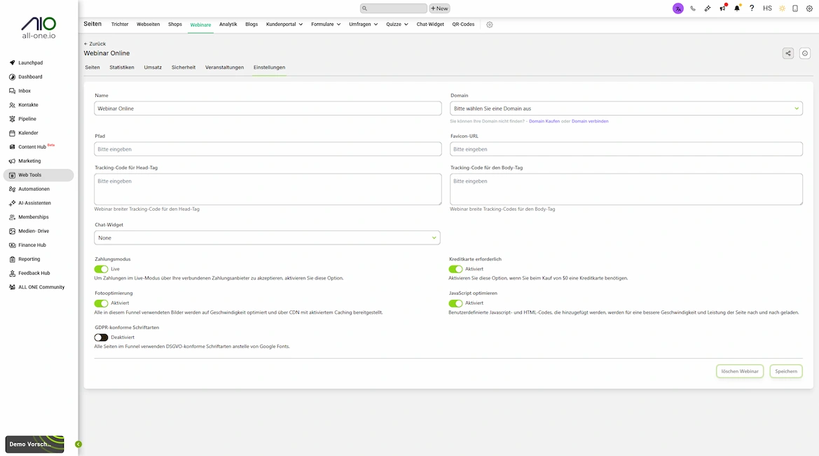 all-one Webinars