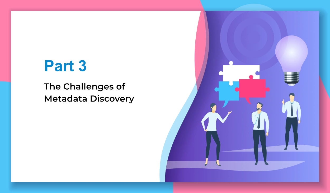 Infographic showing metadata discovery project.