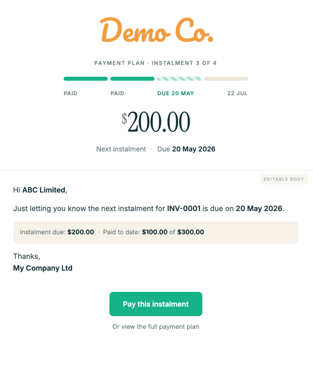 Paidnice illustration showing a late fee being issues onto an invoice