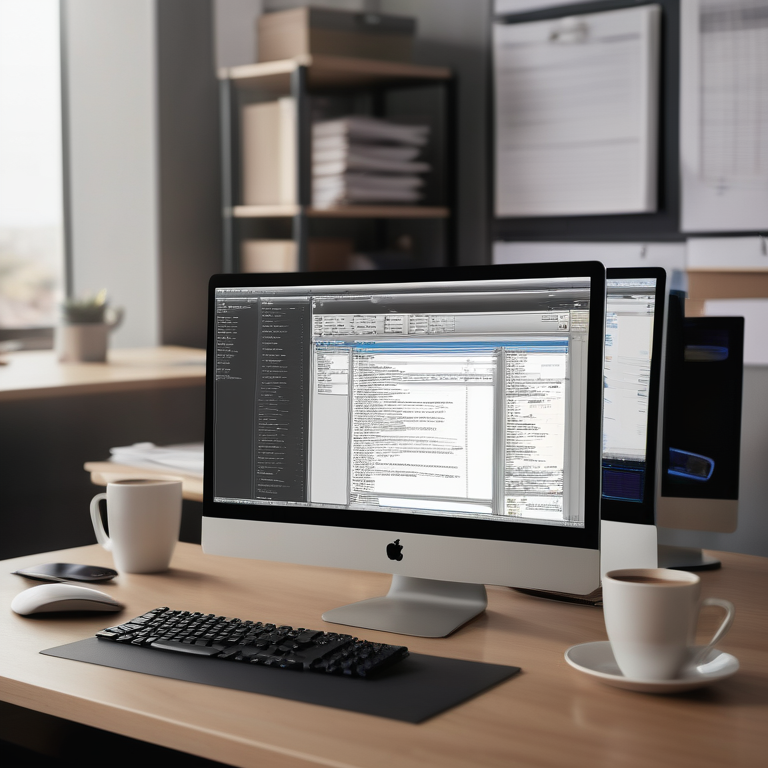 Computer screen with Filestage interface in a tidy office environment, symbolizing streamlined content review.