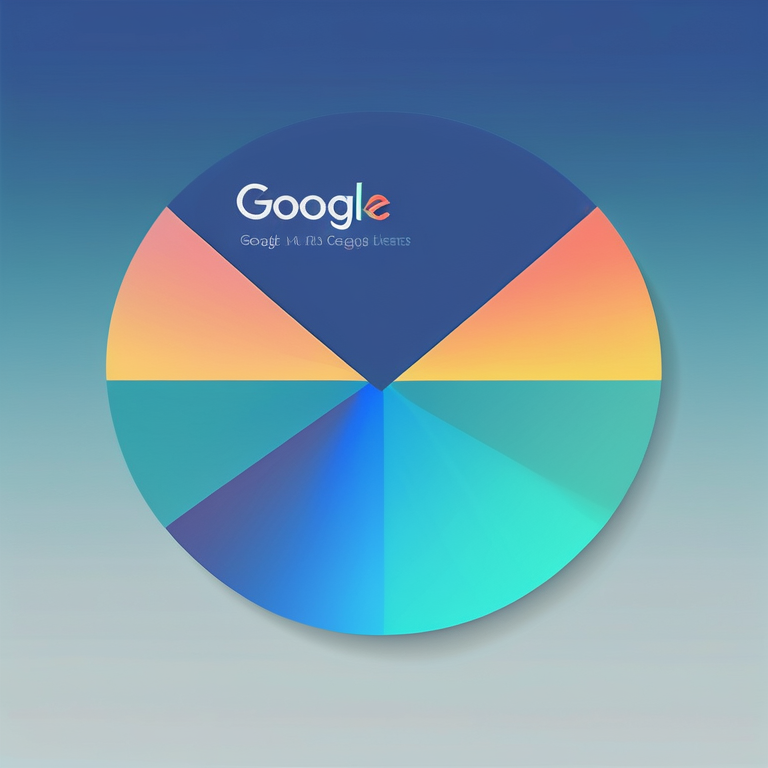 Minimalist image with a glowing Google Ads logo on a teal-to-blue gradient background.