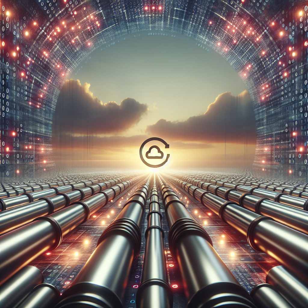 Conceptual illustration showing interconnected data pipelines with the Airbyte logo, representing seamless integration.