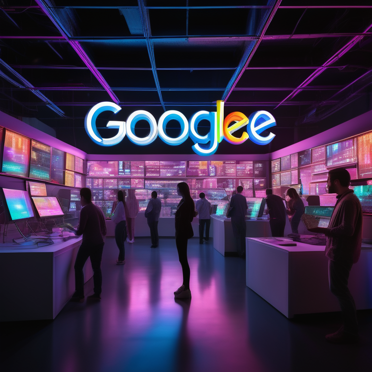 An individual in a digital marketplace celebrates a successful marketing campaign with futuristic holographic data analytics.