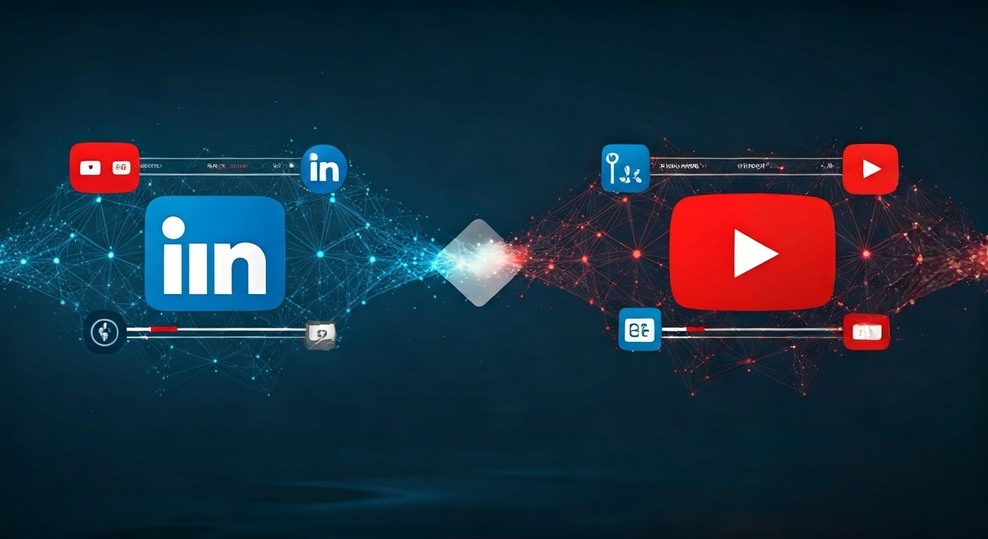 Synergy of LinkedIn and YouTube marketing.