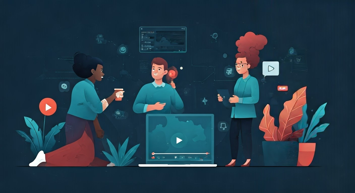 Marketers discussing YouTube strategy.