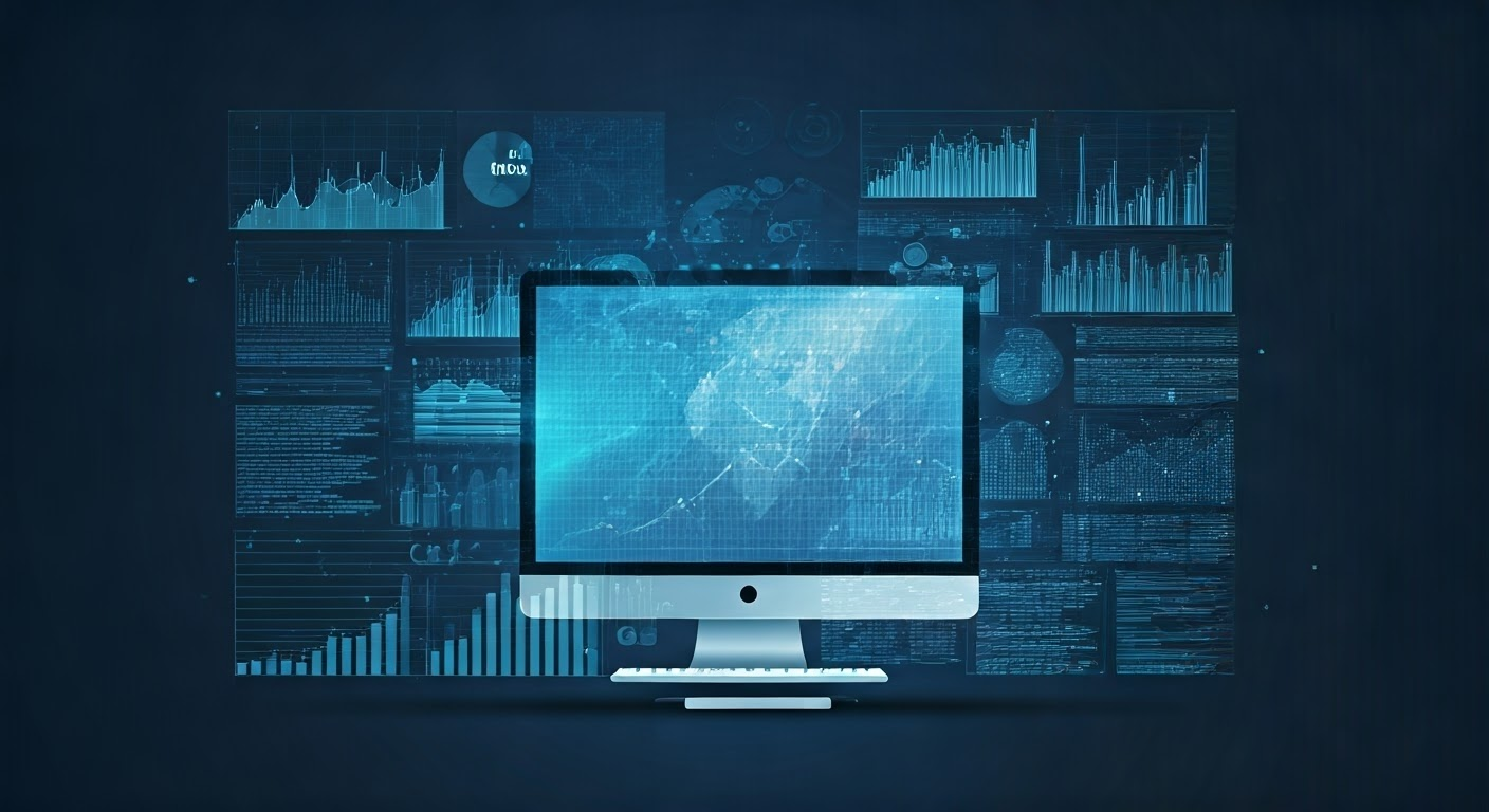 Person analyzing keywords on computer.