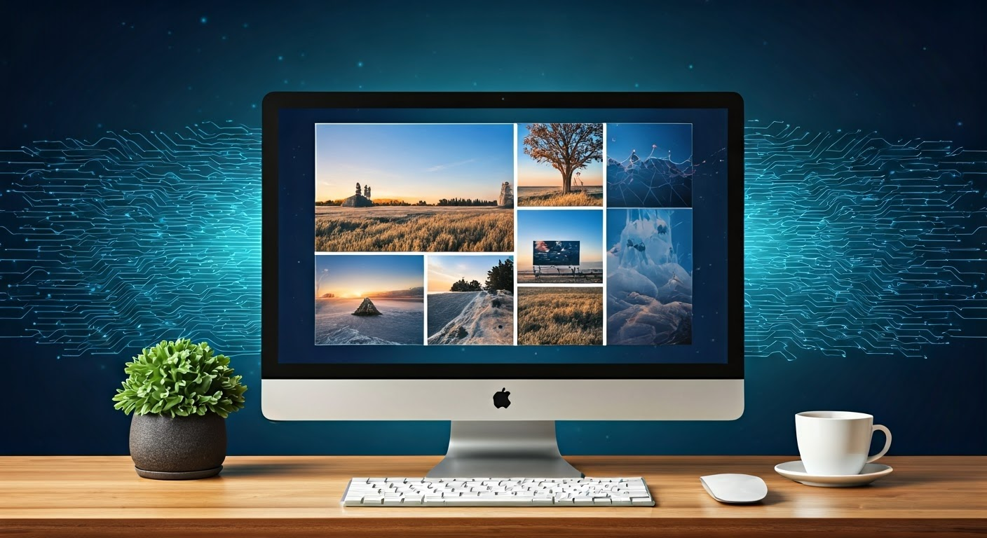 Creative workspace with Google Photos and AI