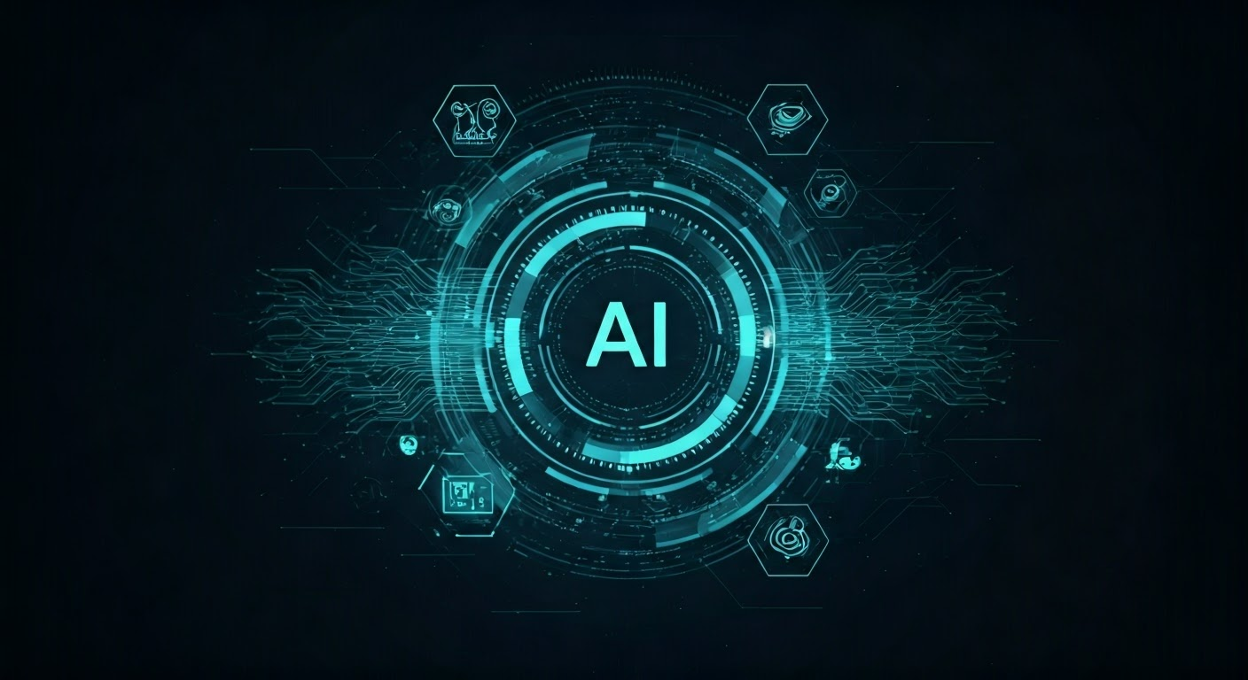AI integration in marketing strategy concept.