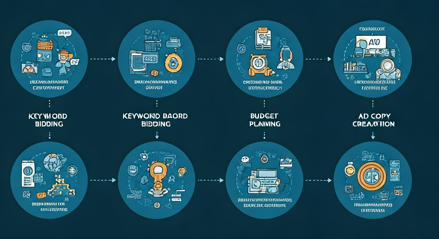 Step-by-step guide to keyword bidding.