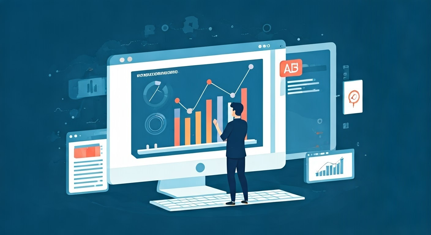 Keyword bidding analysis on a computer screen.