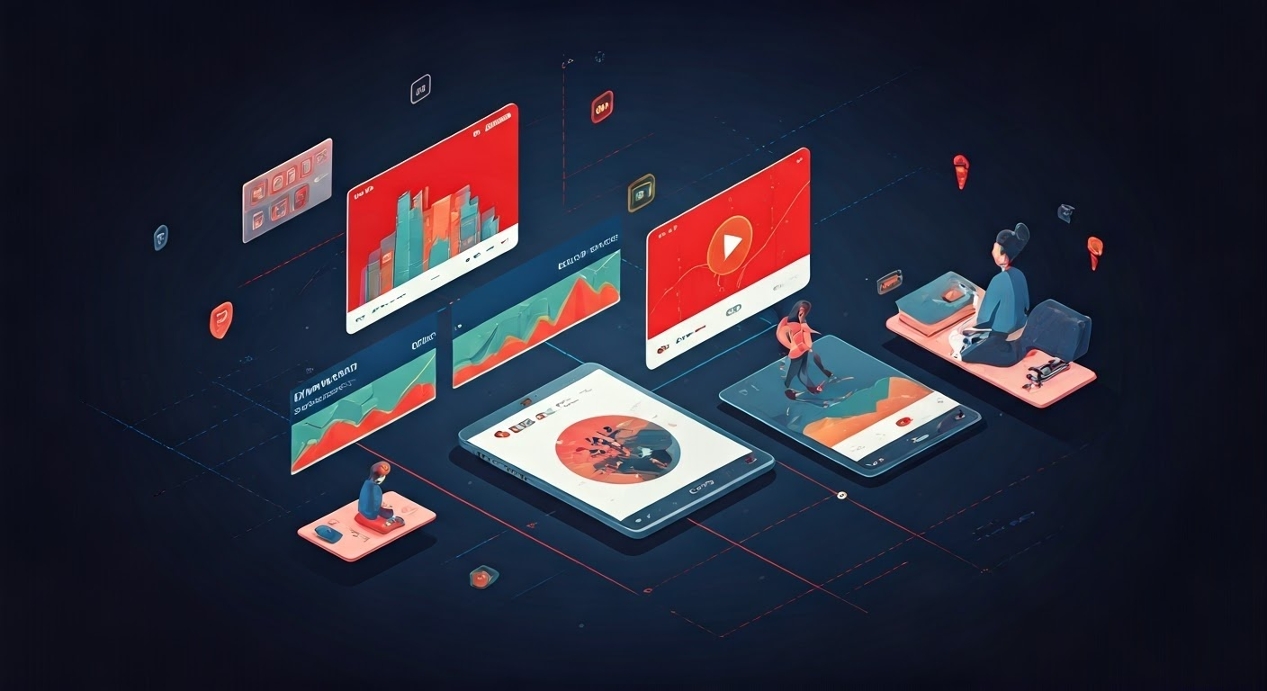 Digital artwork of YouTube Ads power.