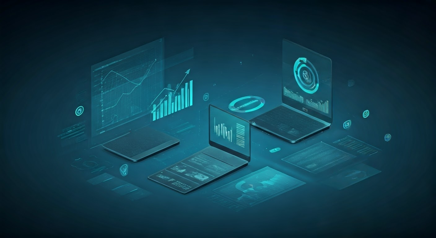 Digital illustration of polar analytics platforms.