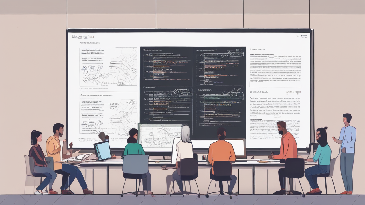 Team collaborating on data science
