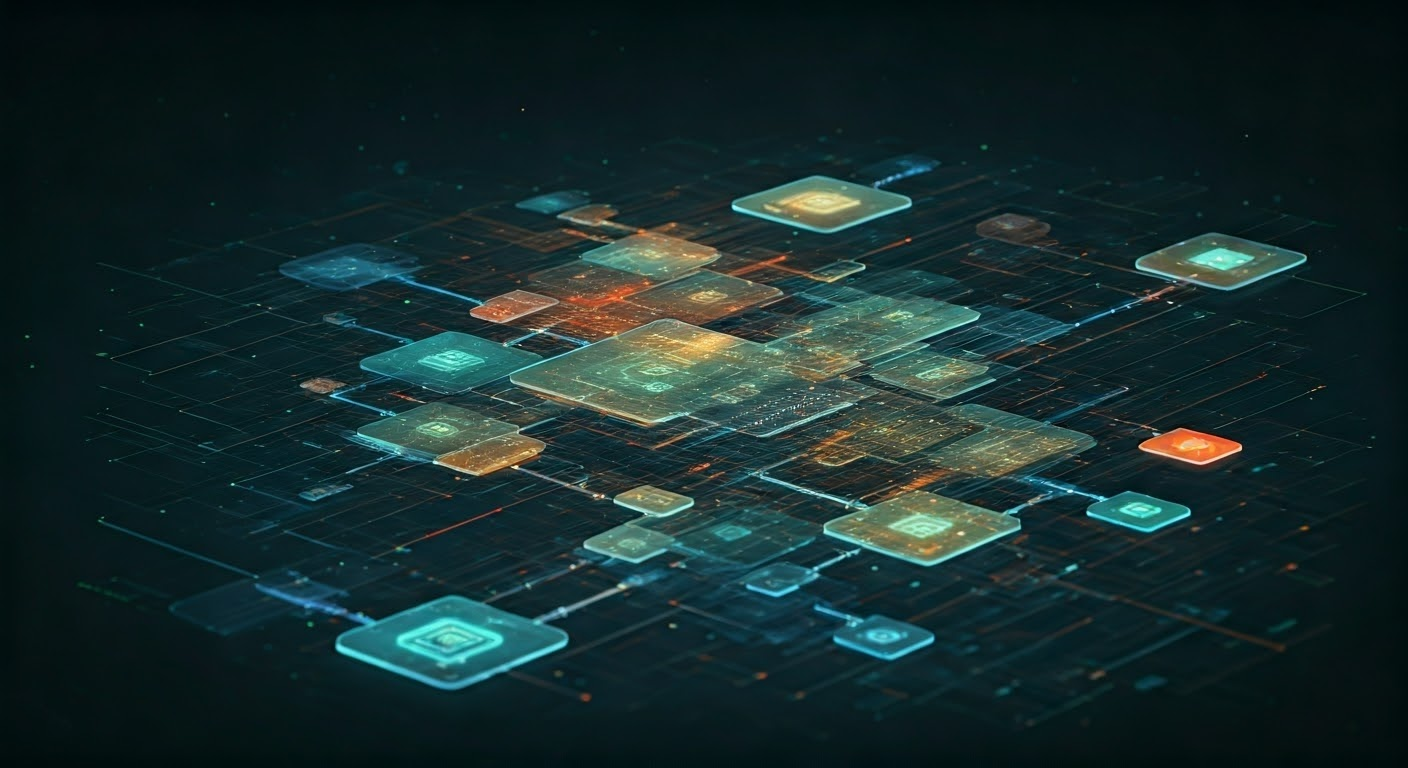 Abstract data pipeline illustration