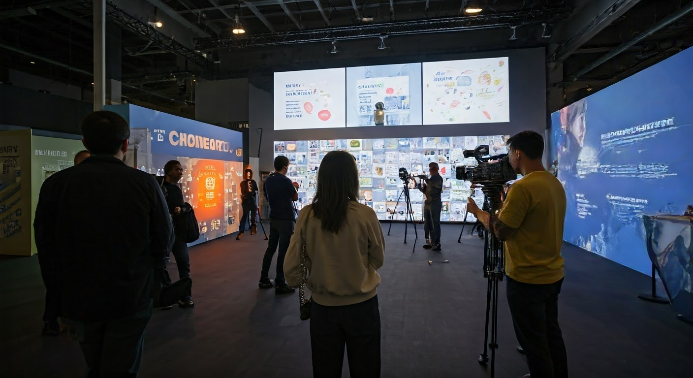 Social media content creation scene