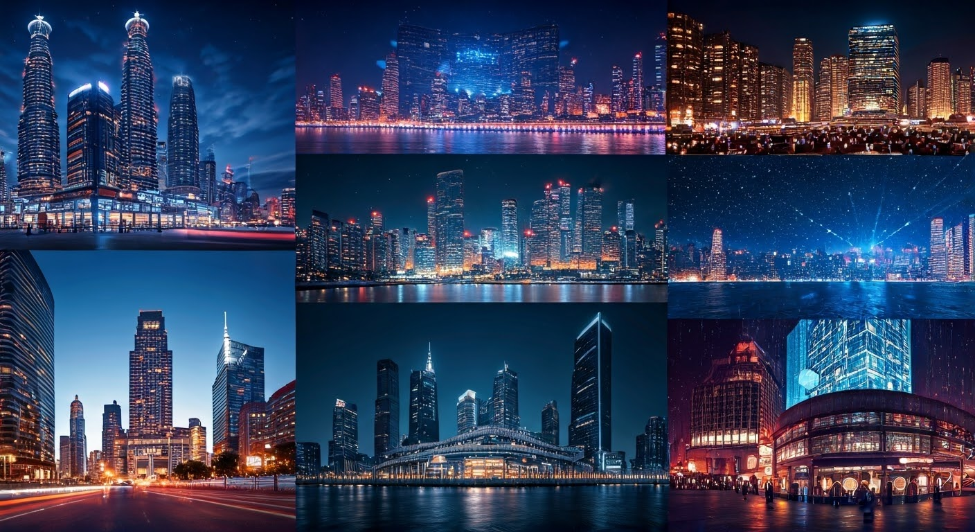 Collage of advertising events