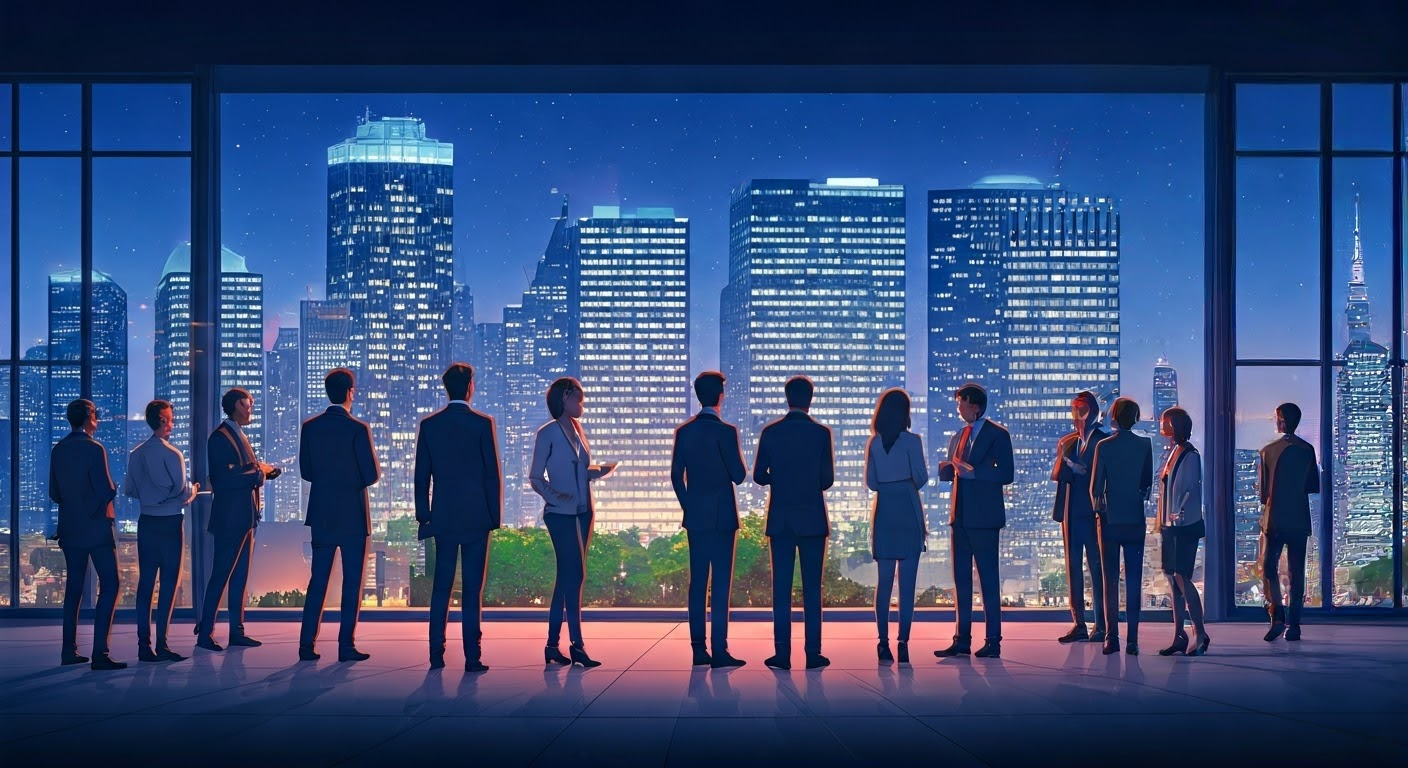 Successful advertising event illustration