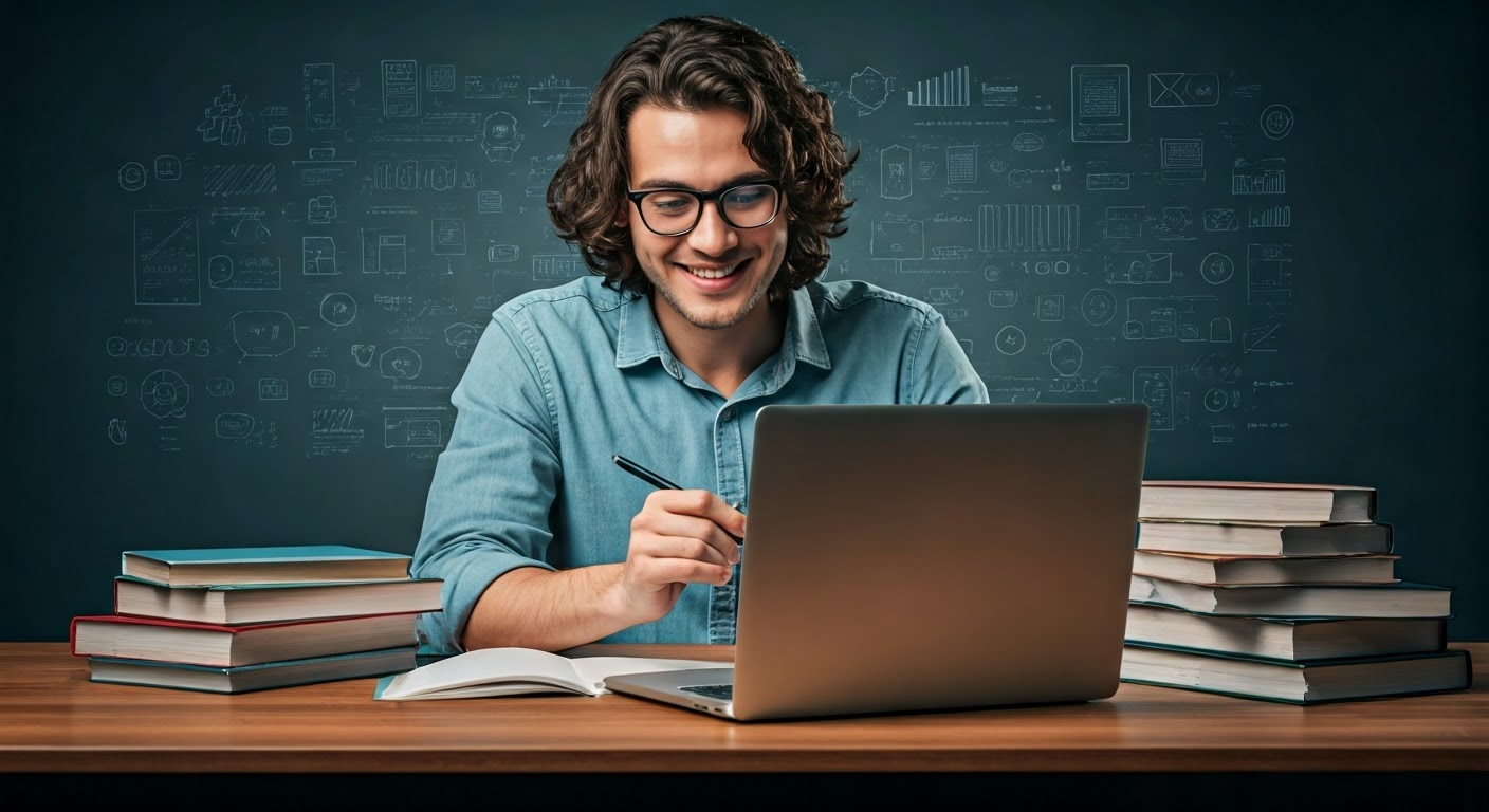 A beginner conducting keyword research