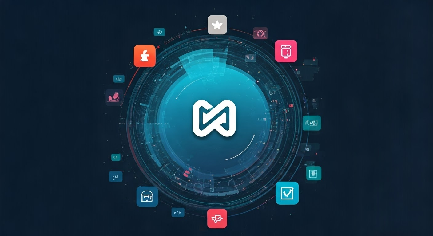 Whatagraph logo with marketing icons