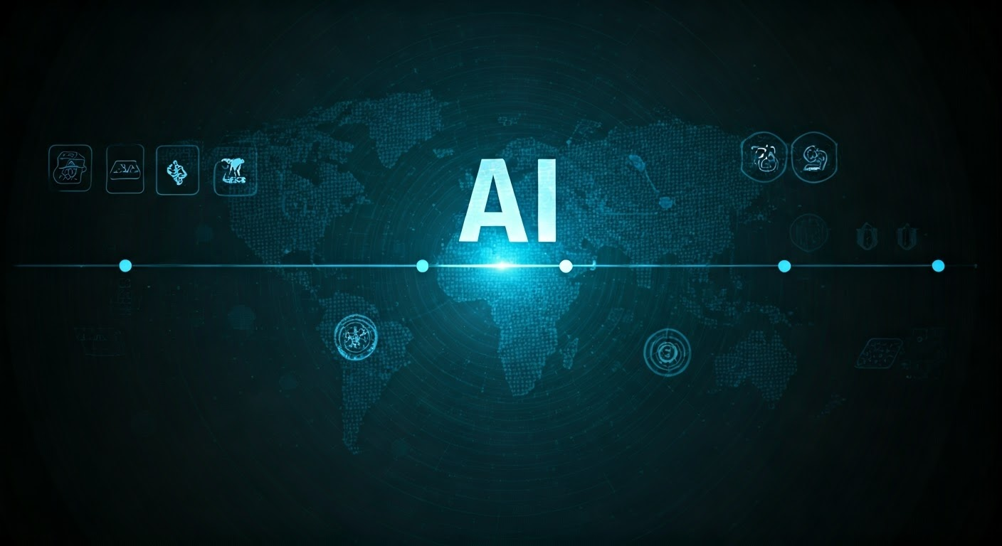Milestones in AI development timeline