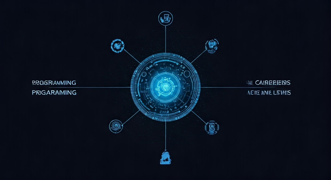 Icons representing essential AI skills