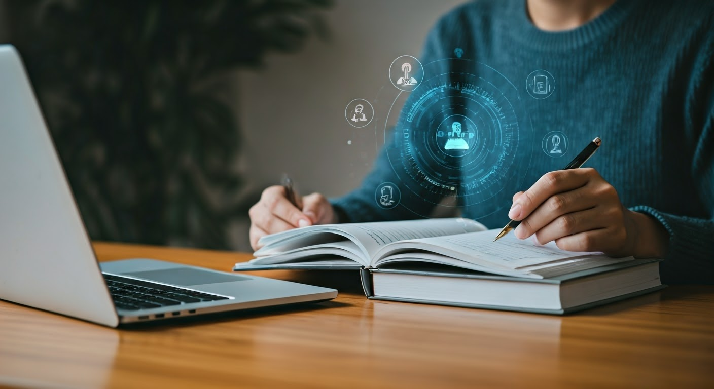 Individual studying for AI job readiness