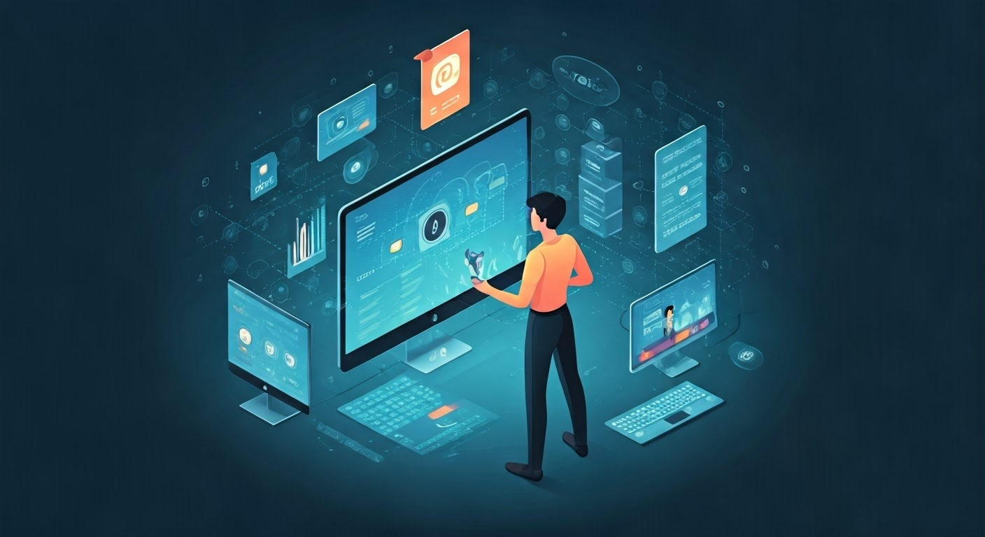 Person using AI for content creation