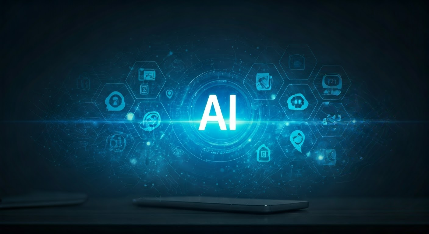 Collage of AI marketing applications