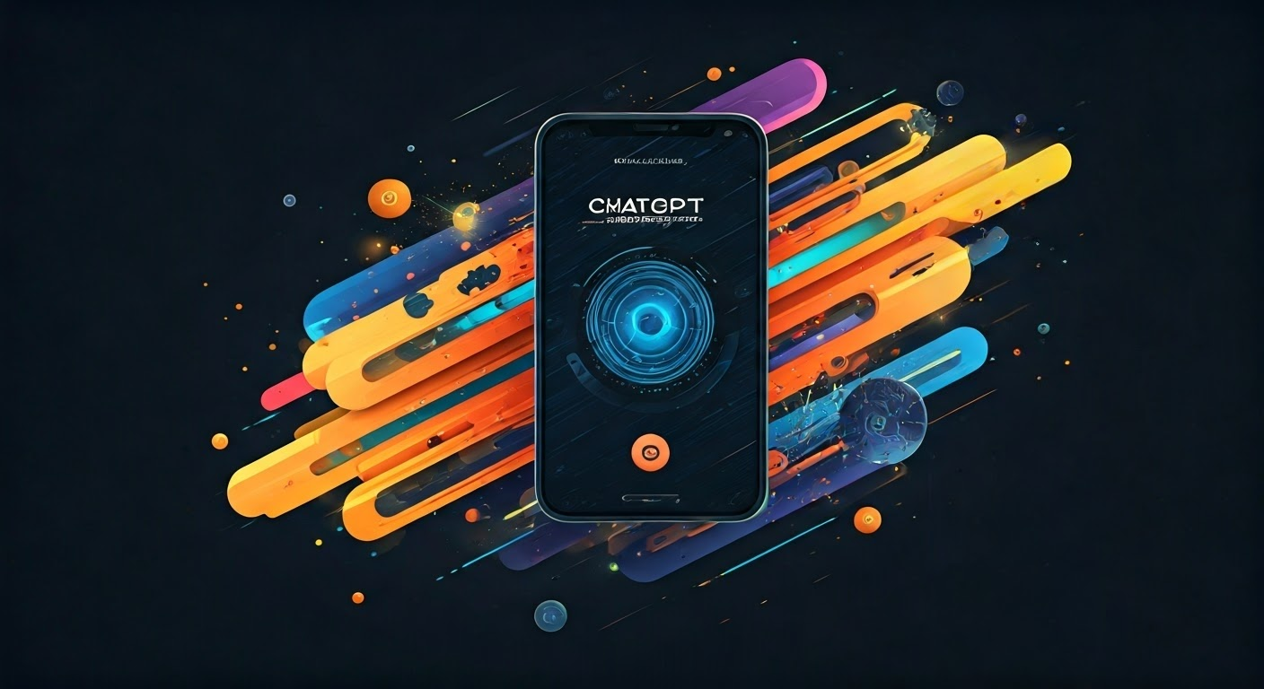 Futuristic ChatGPT advertising concept