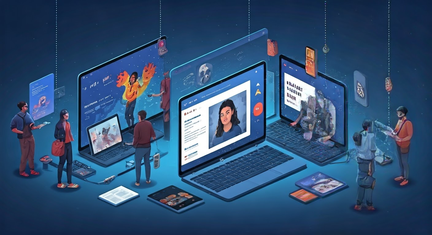 Diverse group using Google Ads