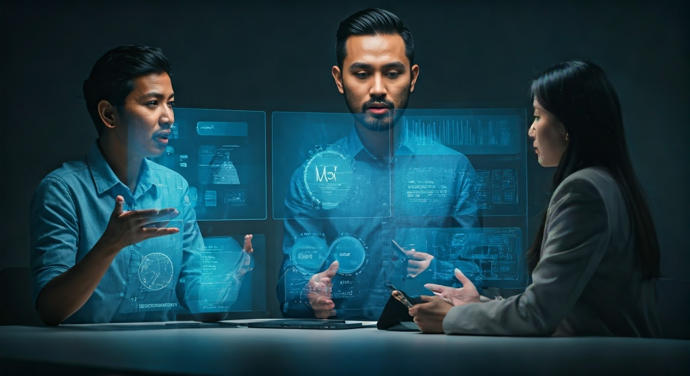 Marketers discussing AI integration