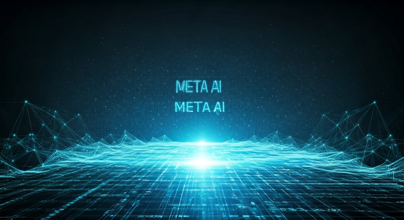 Futuristic representation of Meta AI