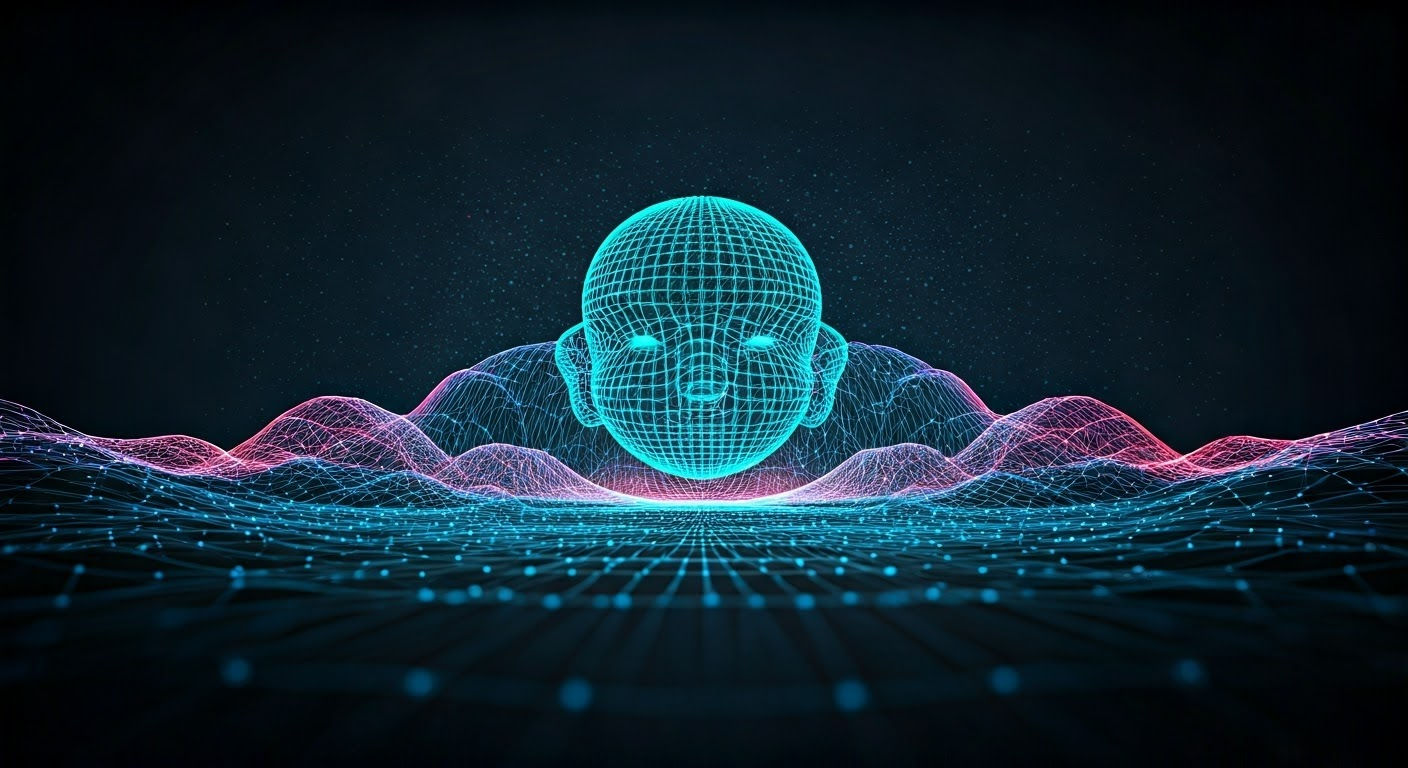 Abstract AI technology representation