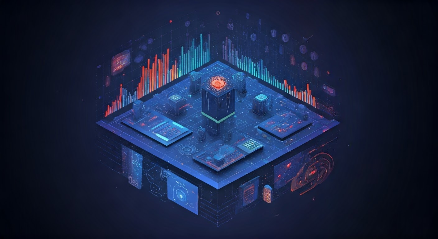 Conceptual Google AI advertising illustration