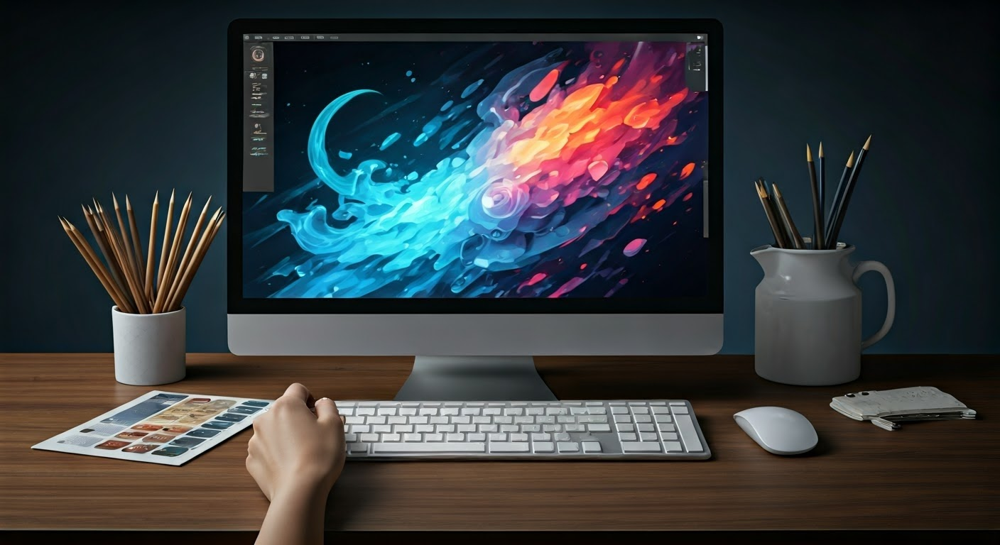 Artist using Render AI for sketches