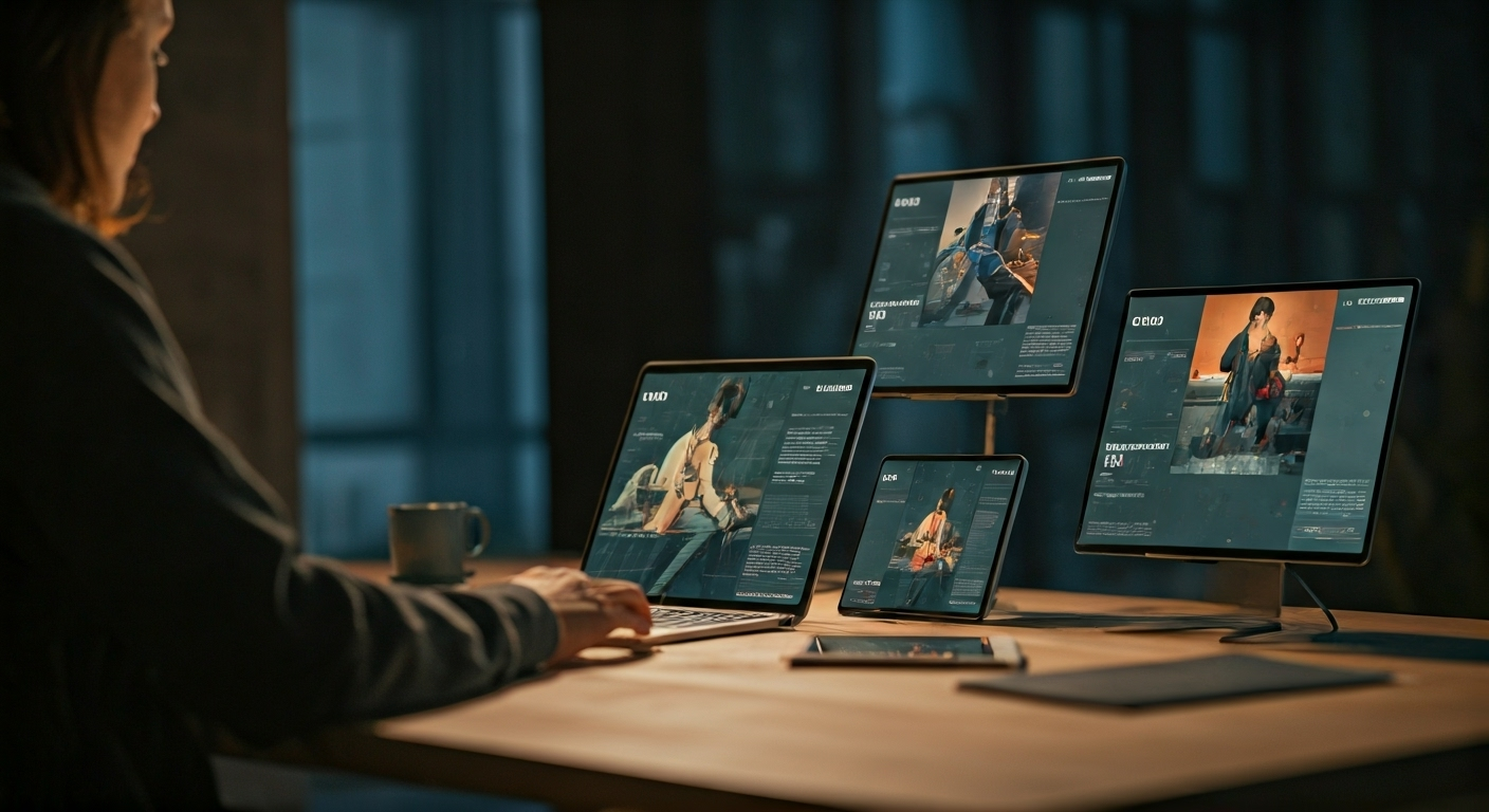 Person analyzing digital ad creatives