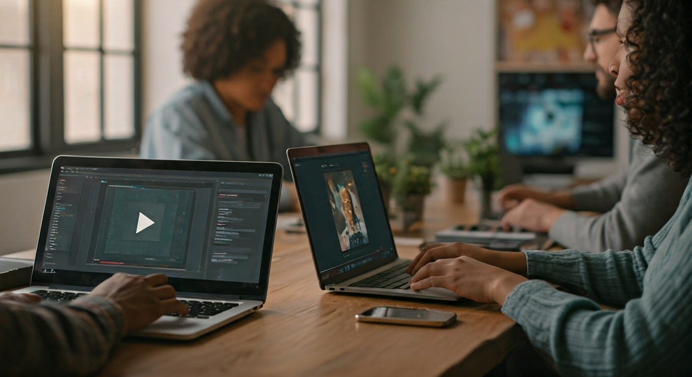 People creating videos with AI tools