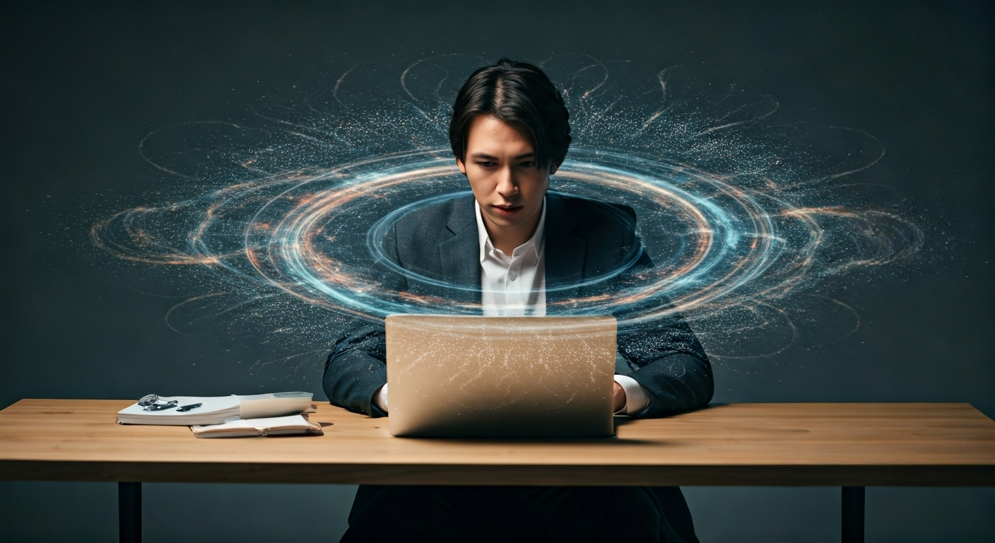Person generating digital art images