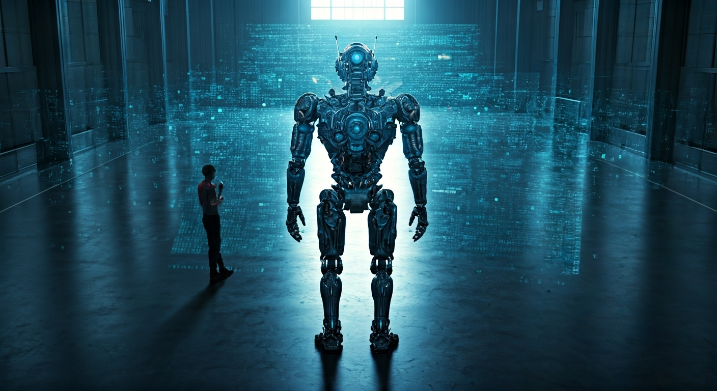 AI robot in modern lab