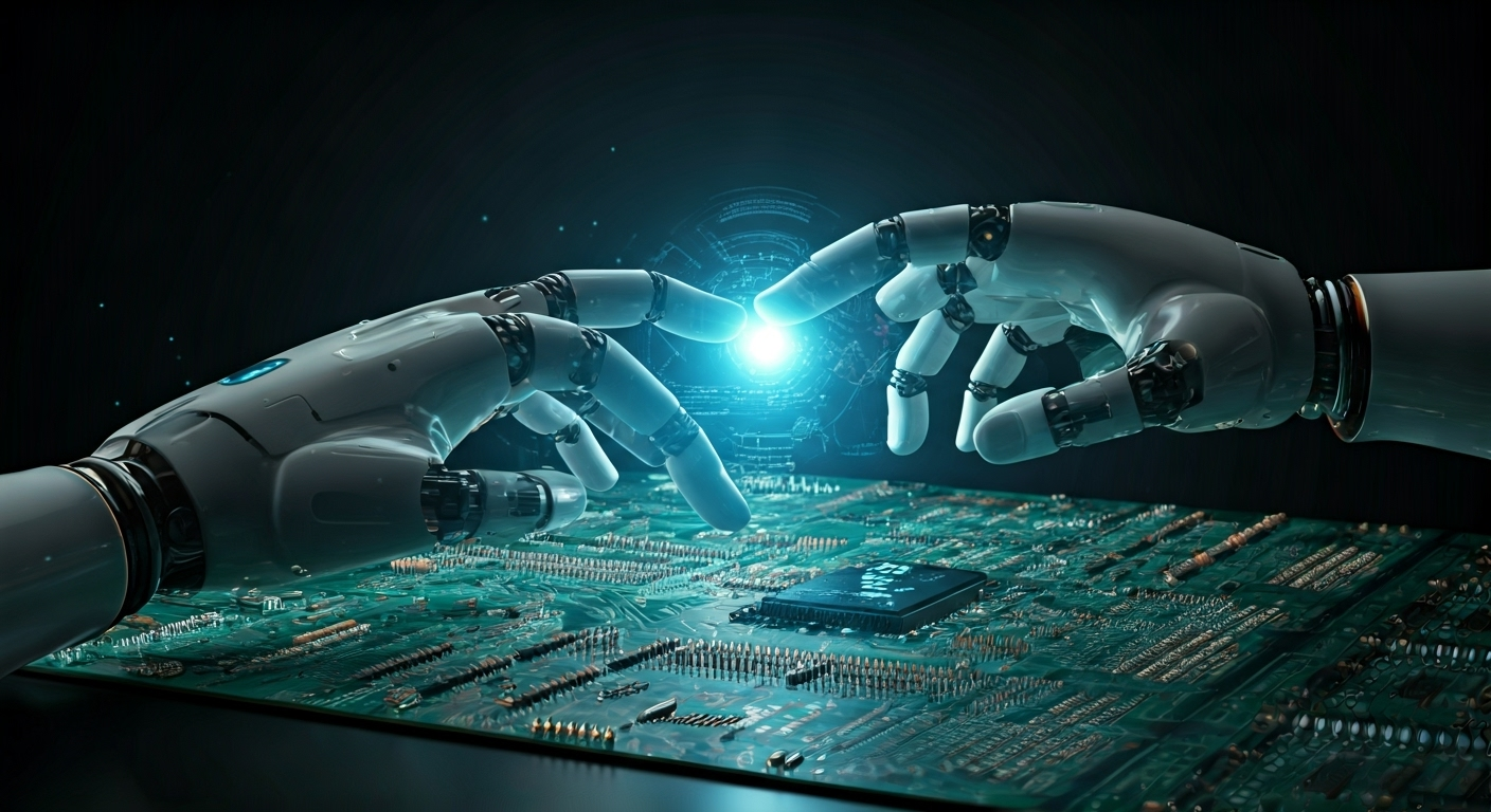 robotic hands with electronics