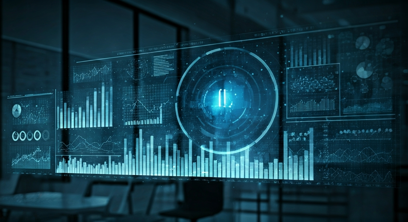 AI-driven business office scene