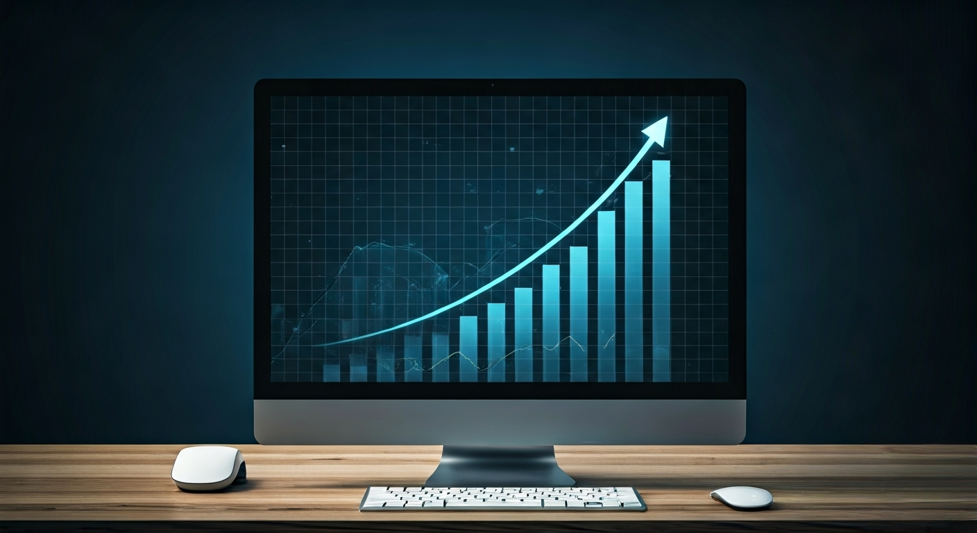 Website traffic growth graph
