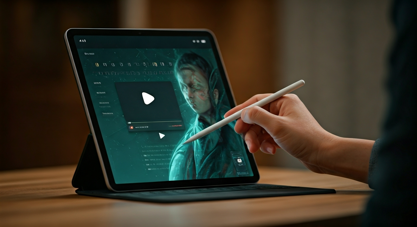 User using AI video platform