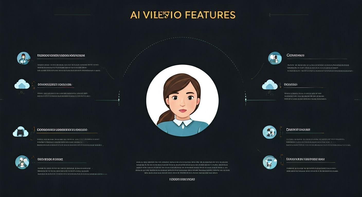 AI video features infographic
