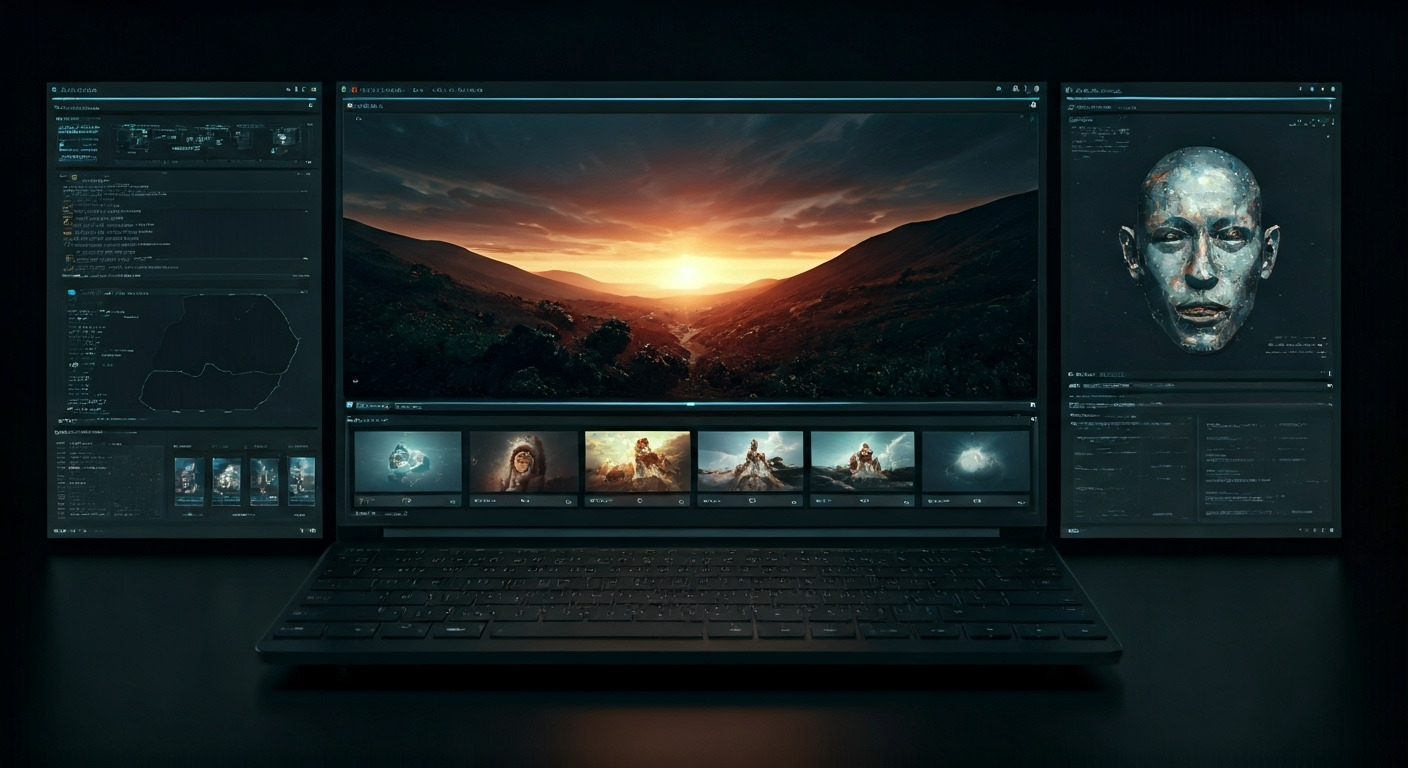 AI video generator interface display