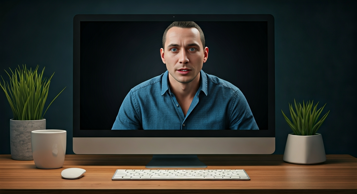 realistic talking avatar on screen
