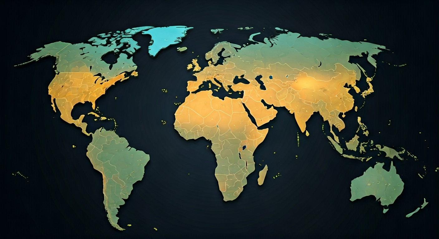 Global AI growth hotspots map